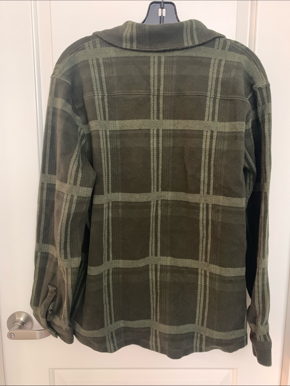 Vince Plaid Cotton-Blend Shirt Jacket in Dark Leaf Combo Size XL - Picture 5 of 7